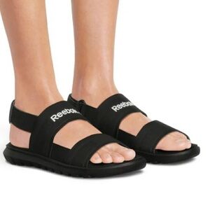 Reebok Black Double-Strap Sport Sandals